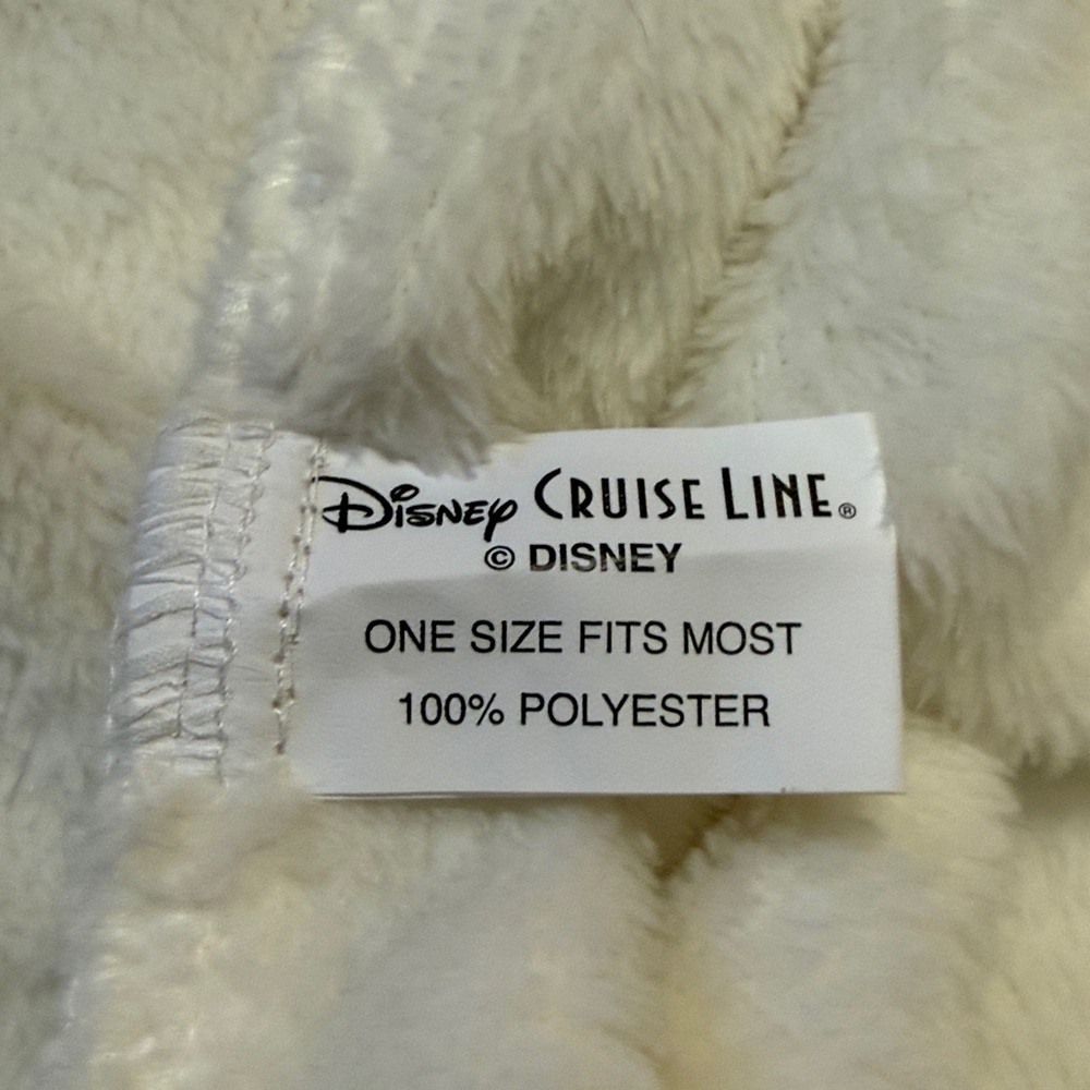 Disney Cruise Line Deluxe Plush Embroidered Spa Robe ONE SIZE - Picture 9 of 14